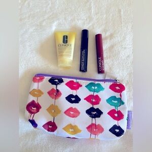 Clinique Mascara Moisturizer Lipstick Makeup Bag